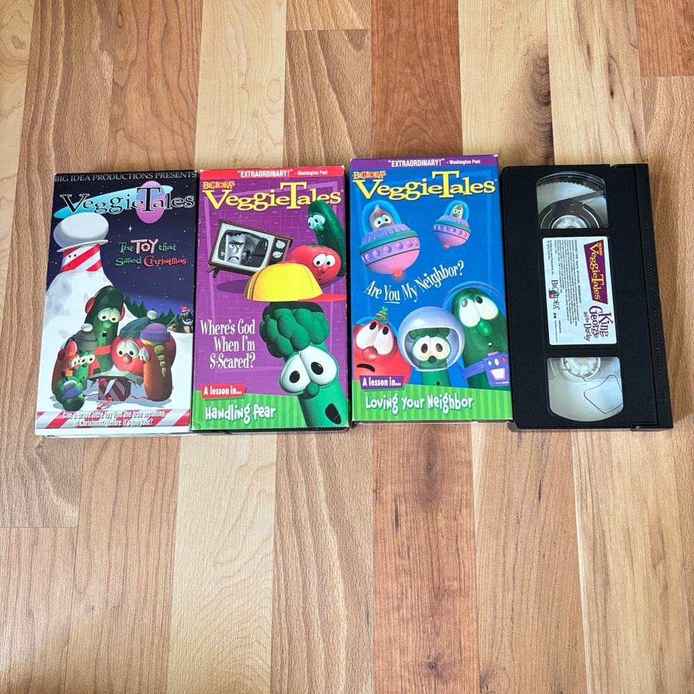 Set of 4 VeggieTales VHS